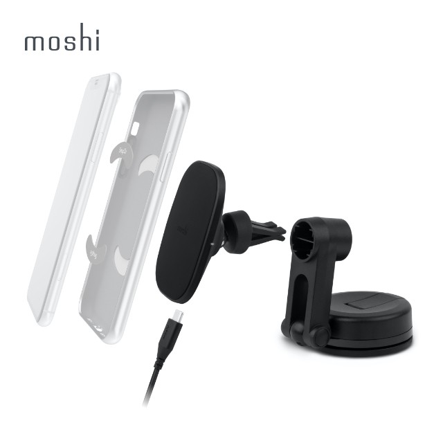 北車 Moshi SnapTo™ 磁吸 手機 車用 支架（萬用型）車架 Tesla 觸控螢幕、擋風玻璃、儀表板或冷氣口適