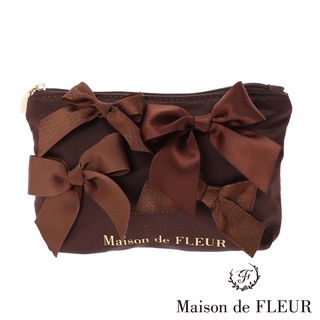 Maison de FLEUR CHOCOLATE系列滿版蝴蝶結手拿包(8A21FJJ1300)