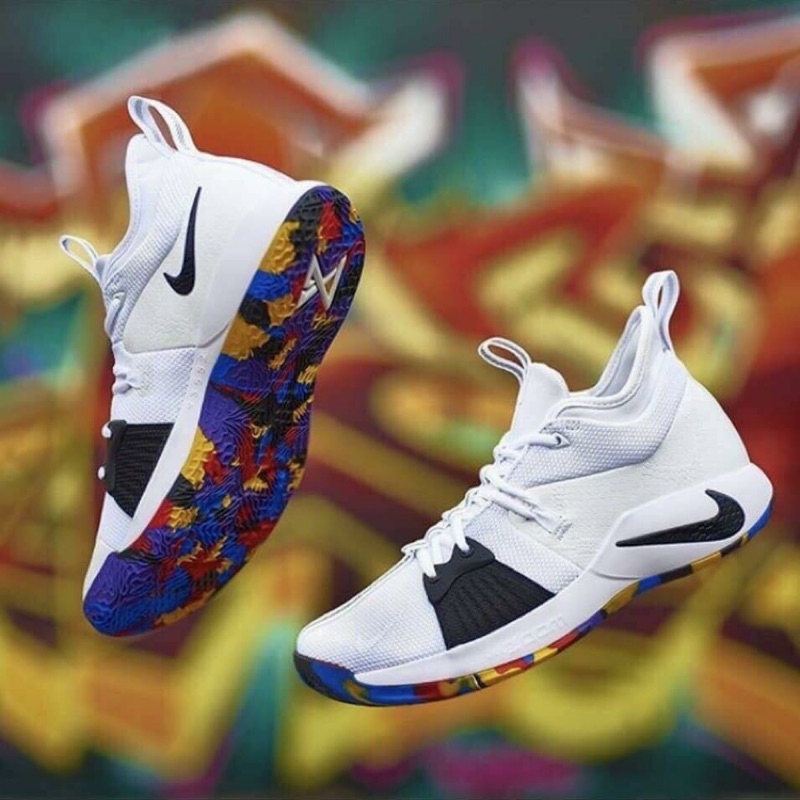 NIKE PG2 "NCAA" 白色 全白 彩色 籃球鞋  白黑色 AJ5164-100