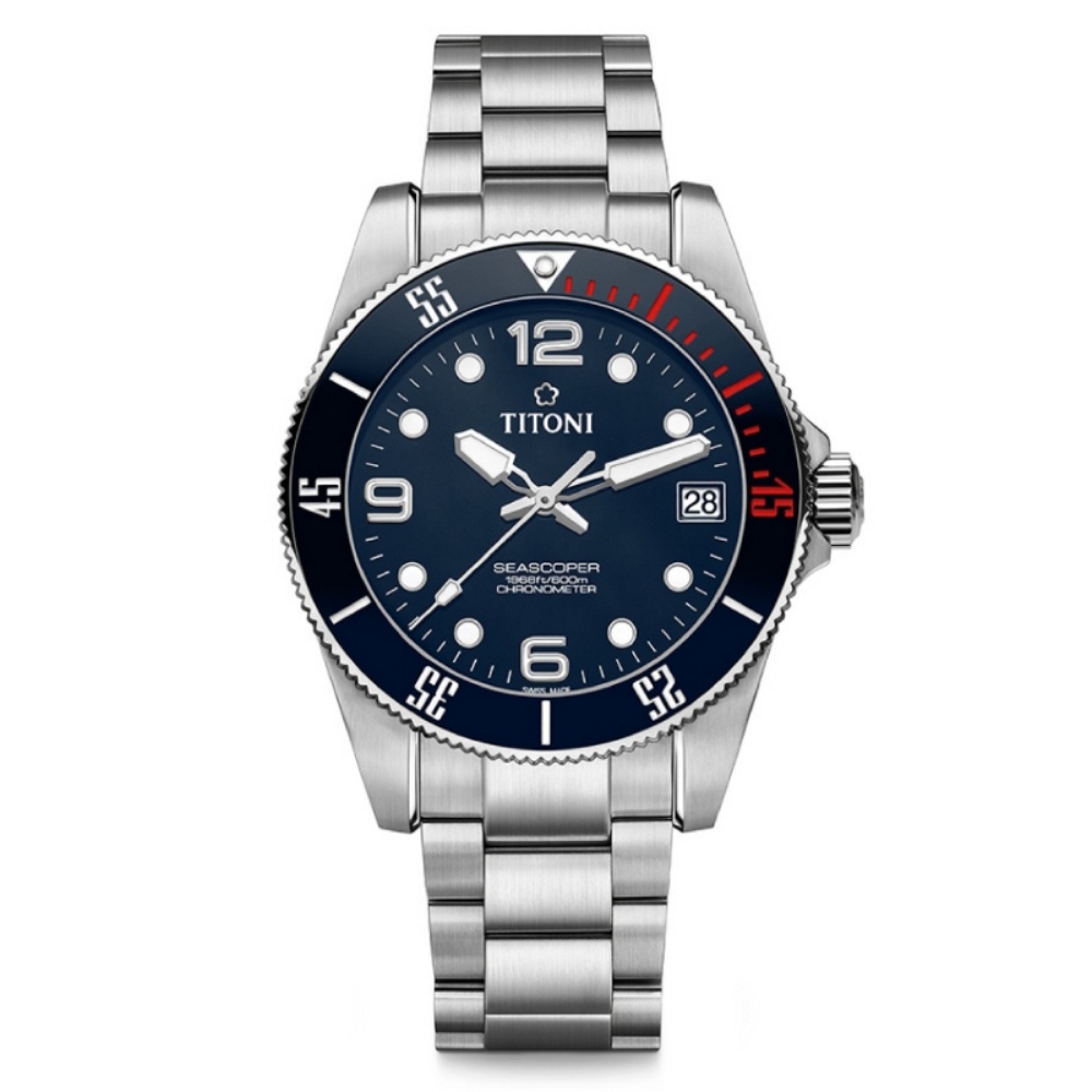 【聊聊甜甜價】TITONI 梅花錶 SEASCOPER 600 陶瓷錶圈 潛水機械腕錶 83600S-BE-255