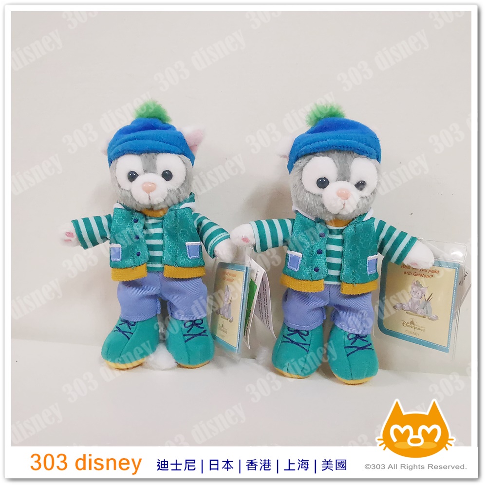 香港迪士尼 2020 聖誕節 冬日 畫家貓 吊飾 gelatoni【disney 代購】