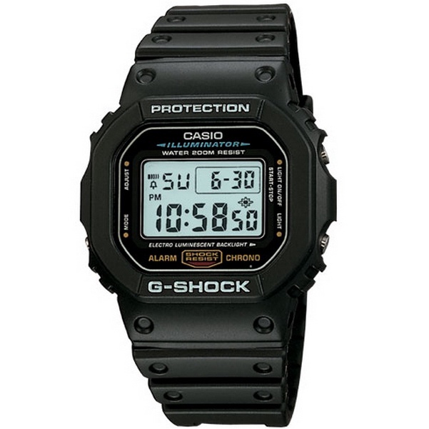 【CASIO 卡西歐】 G-SHOCK 經典方形 200米防水 運動電子錶 DW-5600E-1 黑 台南 時代鐘錶