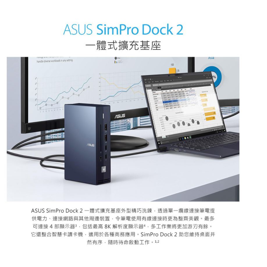 ⒺⓈⓈⓉ-ASUS SimPro Dock 2 外接基座(90NX0460-P00010)⌛請先詢問