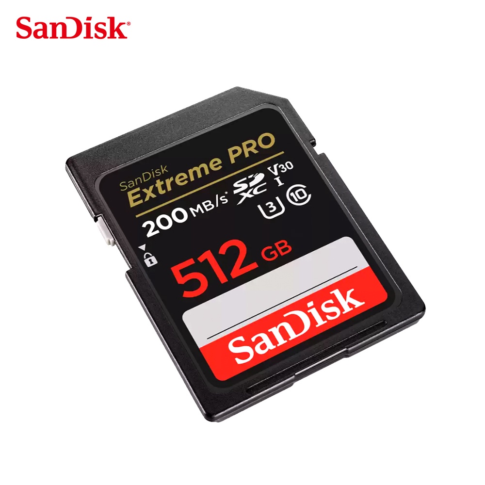 SANDISK Extreme PRO 512G V30 SDXC UHS-I U3 200MB專業攝影錄影師高速記憶卡