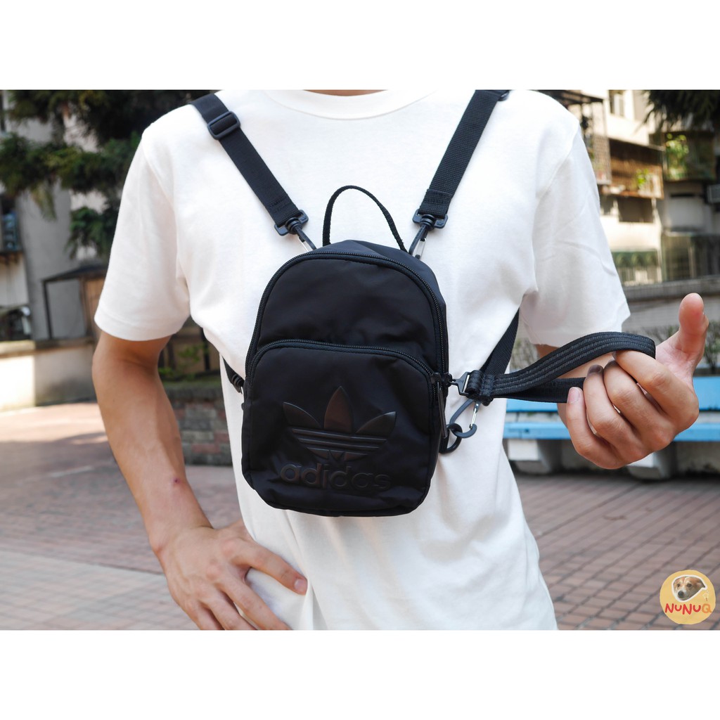 Adidas 小背包Mini Backpack 愛迪達迷你三葉草小包隨身包尼龍黑色小後背包DV0212 | 蝦皮購物