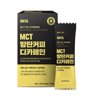 [Day＆] Mct 油粉，黃油混合物，無咖啡因咖啡，無咖啡因咖啡，防彈咖啡，14 支