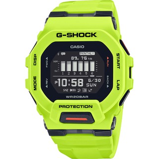 CASIO 卡西歐 G-SHOCK 纖薄運動系藍芽計時手錶-萊姆綠 GBD-200-9