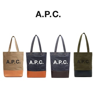 【Pearl亮晶晶】 法式APC印花帆布拼接斜背包 手提袋 托特購物袋