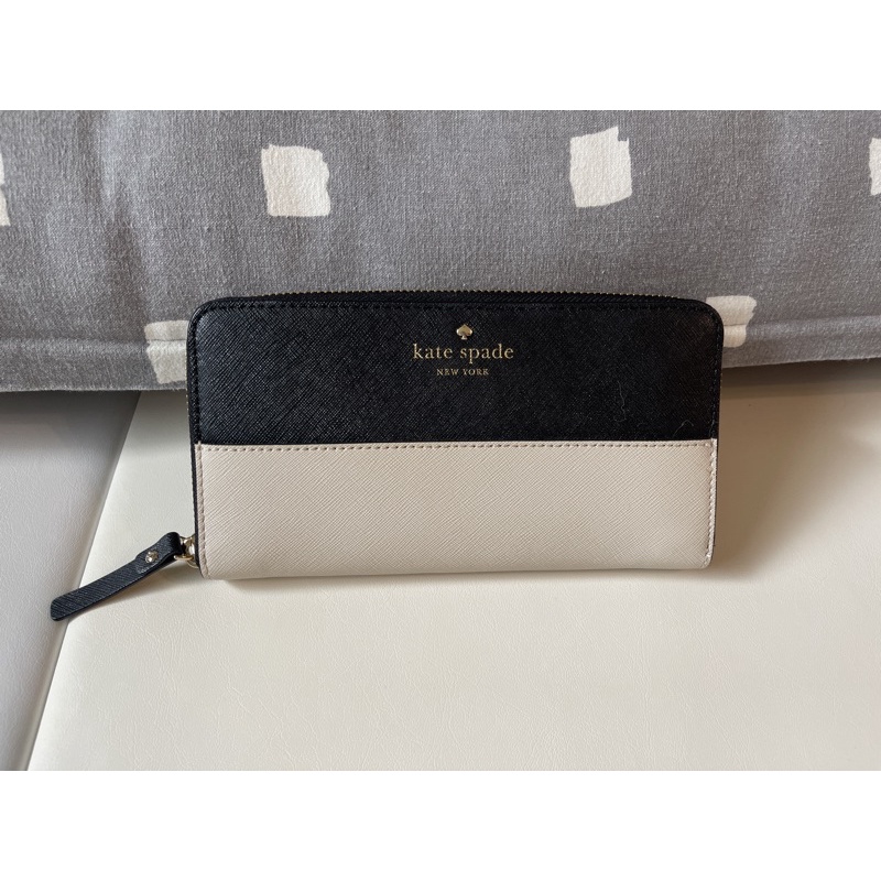 全新Kate spade 拼色皮夾