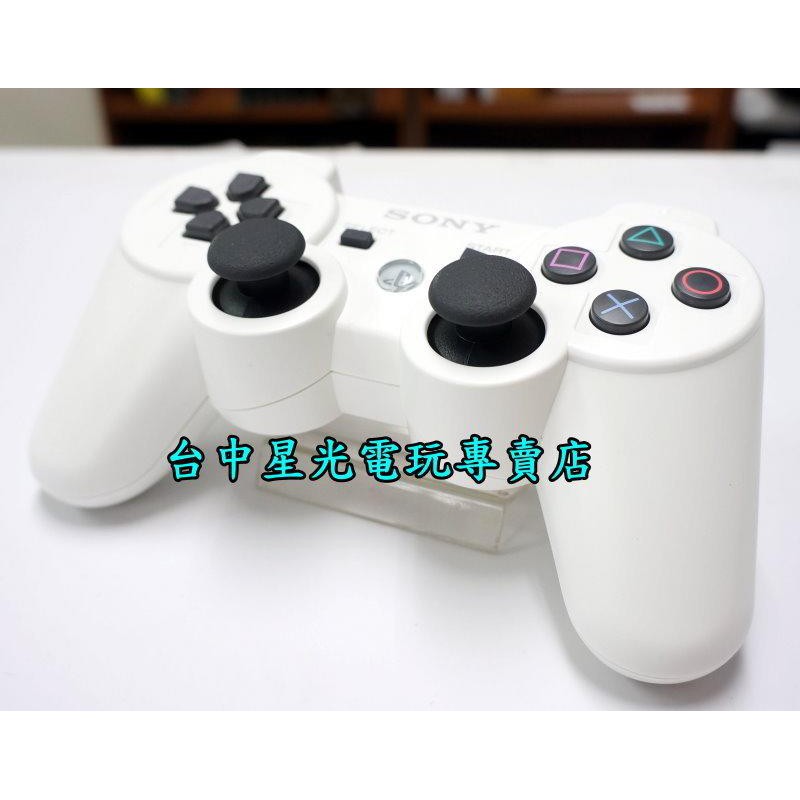 二館 Ps3週邊 Ps3 Sony原廠白色無線震動手把搖桿控制器 中古二手商品 台中星光電玩 蝦皮購物