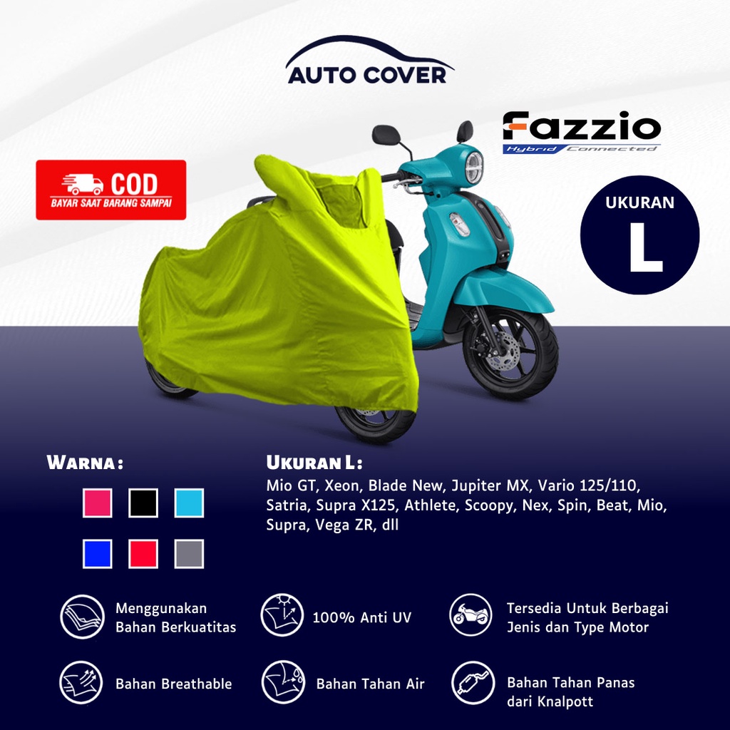 山葉 Autocover 摩托車罩 Yamaha Fazzio Body 高級半戶外罩毯罩雨衣罩防水