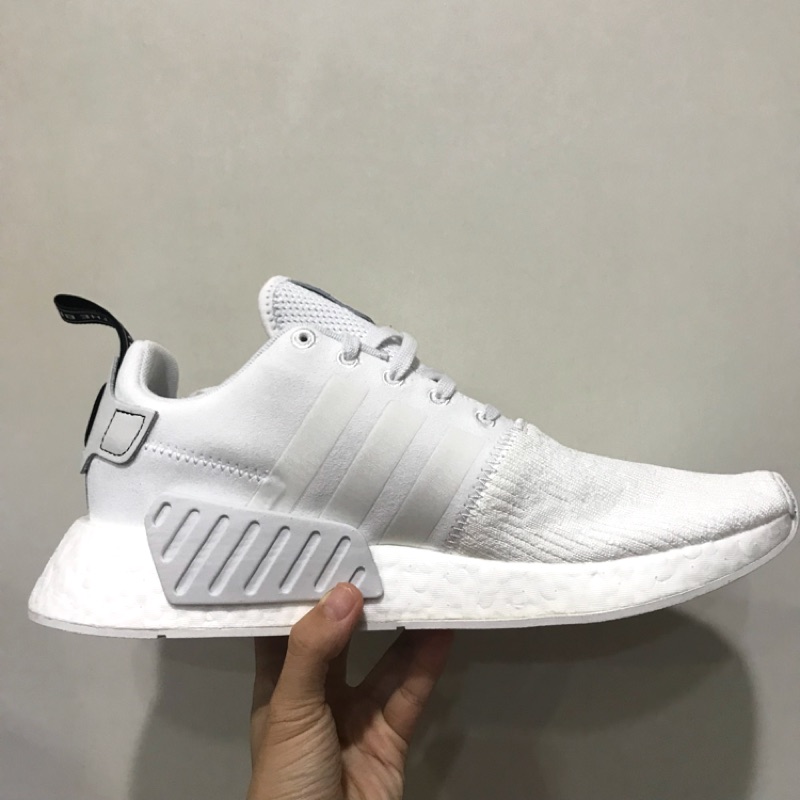 ADIDAS ORIGINALS NMD R2 白 黑尾 BY9914 男 編織 BOOST