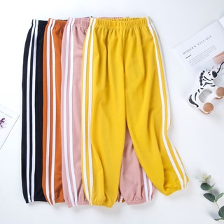 【秋季新品】女童長褲 【】女童長褲夏季兒童防蚊褲運動褲女童褲子休閒夏裝薄款男童潮燈籠長褲子 大童長褲 大童褲子