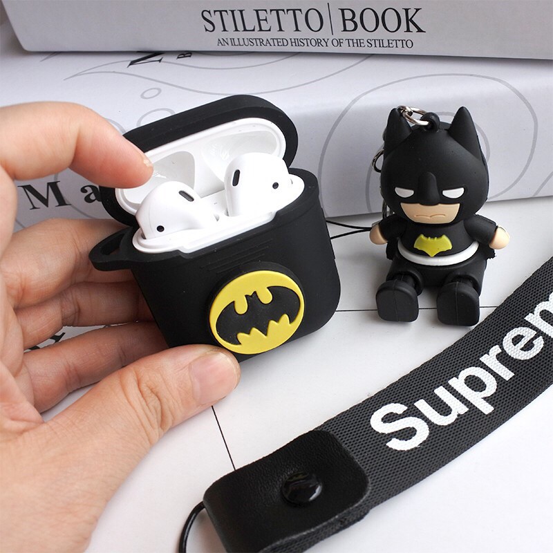蝙蝠侠airpods 保護套batman 無線耳機蘋果apple 保護殼防丟耳機收納送掛繩蘋果耳機防摔殼 蝦皮購物