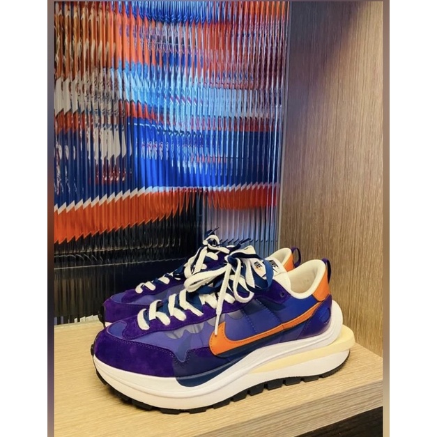 Nike Sacai vaporwaffle 紫橘配色 二手一雙