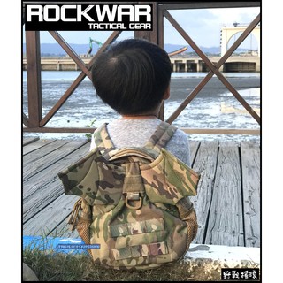 【野戰搖滾】ROCKWAR 小惡魔翅膀迷彩揹包【MultiCam】兒童揹包小孩書包登山揹包多地形迷彩防丟防水揹包戰術揹包