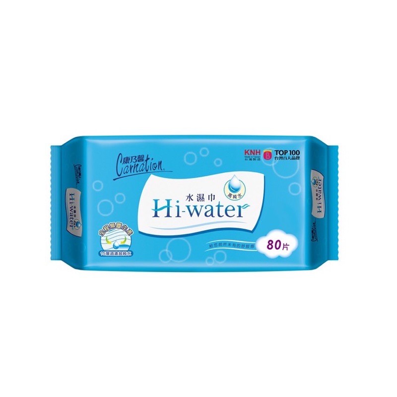 康乃馨 水濕巾 hi-water 80片