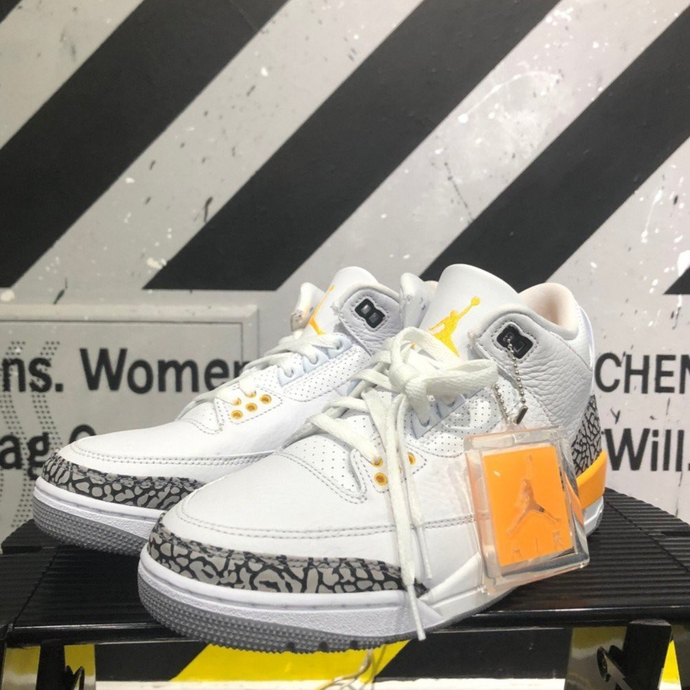 retro 3 white orange