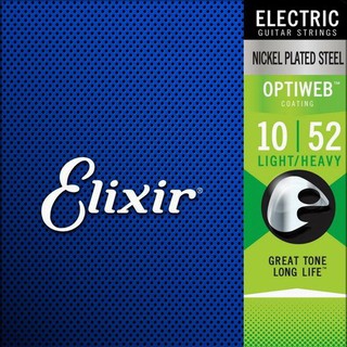 Elixir 頂級 Optiweb 19077 10-52 超薄防鏽鍍膜電吉他弦(自然聲音/手感) [唐尼樂器]