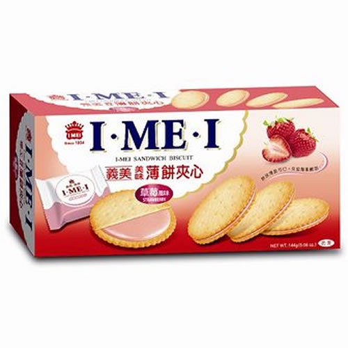 義美 美味薄餅夾心(草莓風味) 144g【家樂福】