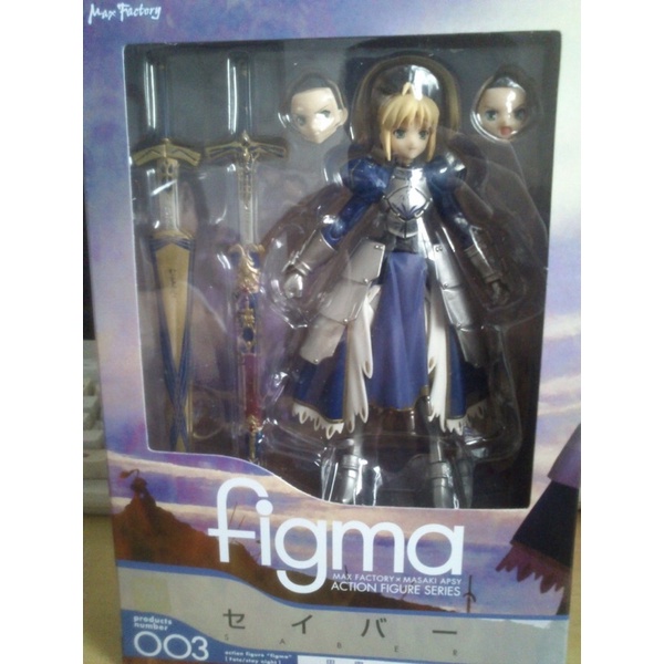 二手《日版》 figma 003 Fate/stay night Saber 賽巴 甲冑 ver. 可動 公仔