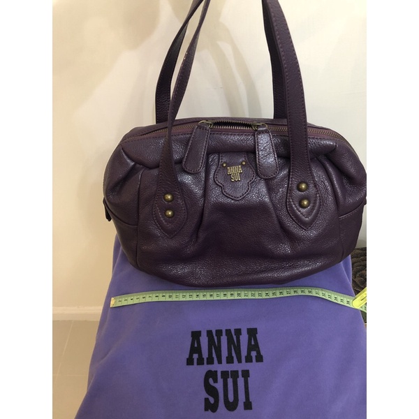 Anna sui  安娜蘇-限量經典紫色手提/側肩包 （大容量）二手-9.5成新