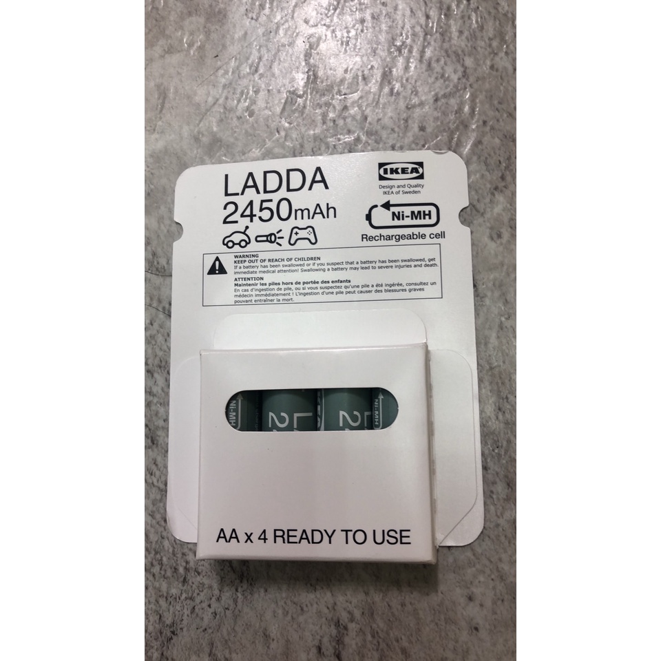 🔜新貨到！現貨！ikea 可充電電池 可直接使用 LADDA 2450mAh 3號 AA (4入）