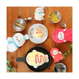 日本Sirotan-小海豹 絨毛娃娃 蛋包飯 章魚 小廚師 日式系列 三種款式可選