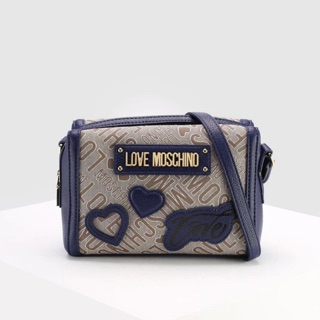 LOVE MOSCHINO 質感緹花斜背包-真品