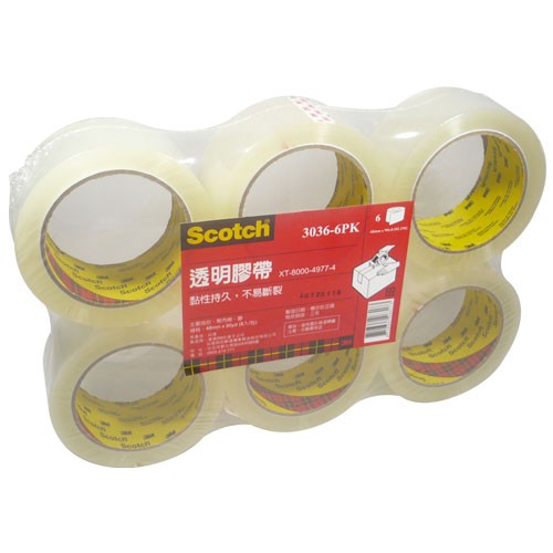 3M OPP封箱膠帶 透明膠帶 (48mm × 90yd) (長碼) (單入)