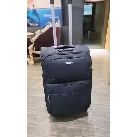 國際品牌Elle27吋黑色軟殼素色行李箱旅行箱工具箱