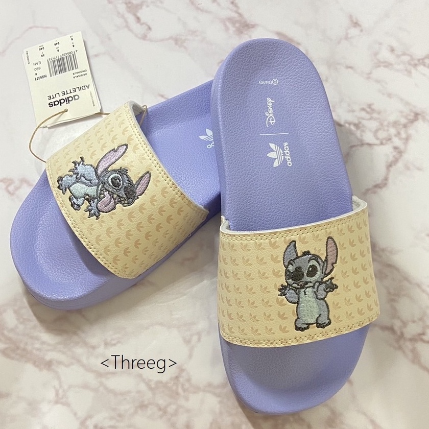 🏀ADIDAS ADILETTE x DISNEY 史迪奇 聯名款 運動拖鞋 迪士尼 男女 HQ6373