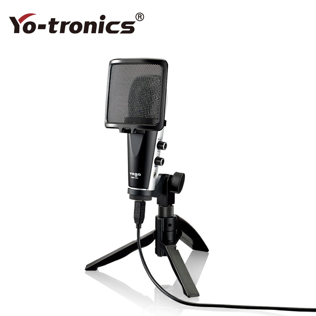 【Yo-tronics】YTM-132U 專業 USB 電容式麥克風 直播麥克風 錄音室等級音質 附三腳架 麥克風防噴器