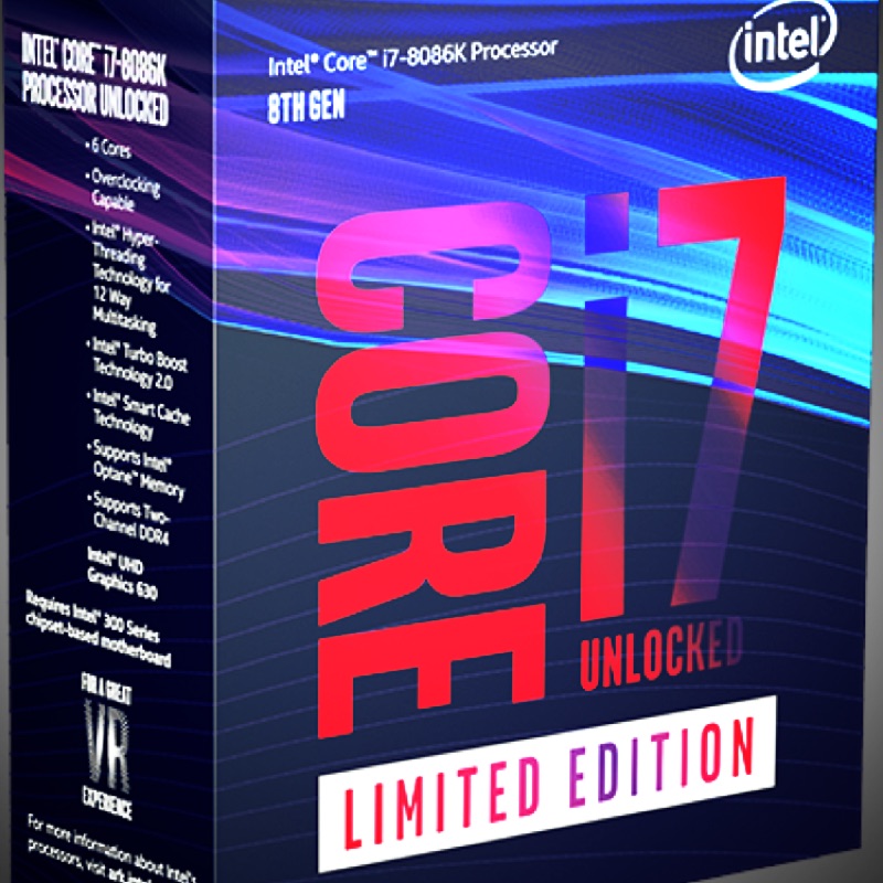 Intel i7-8086k 40週年盒裝紀念版