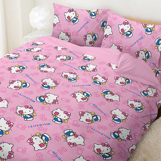HELLO KITTY 鬱金香 單人 雙人 床包 枕套 涼被 兩用被 正式授權 台灣製造