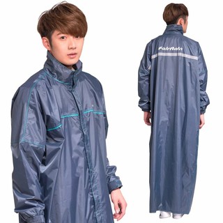 FairRain 飛銳 雨衣 馬卡龍時尚前開式雨衣 芝麻竹炭 一件式雨衣《淘帽屋》