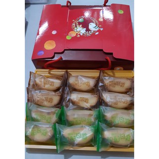 **好味屋**禮盒~朋富~台灣造型土鳳梨酥禮盒（12入）~420公克~蛋奶素~原味+哈密瓜口味~超取1次最多6盒~