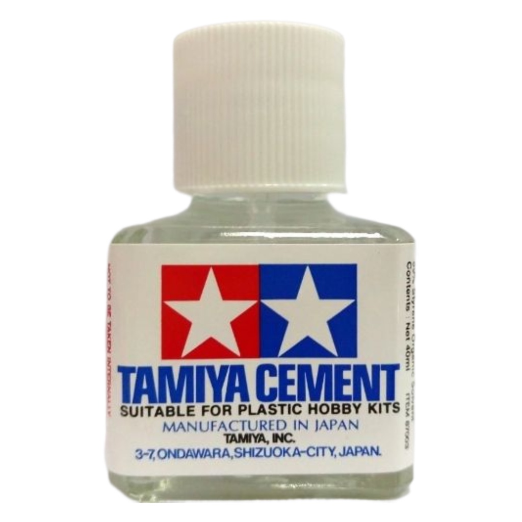 TAMIYA 田宮 模型膠 白蓋膠水 接著劑 模型用 苯乙烯樹脂黏合劑 40ml 附刷頭 貨號87003