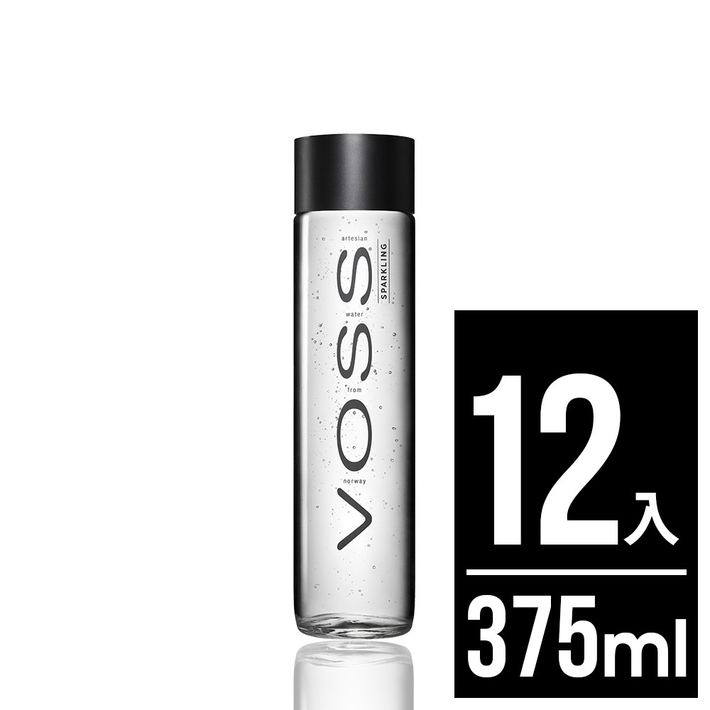 【VOSS芙絲】挪威頂級氣泡礦泉水(375mlx12入) - 時尚玻璃瓶