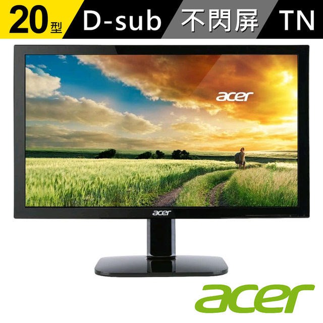 【acer】KA200HQ 20型 不閃屏 濾藍光 螢幕