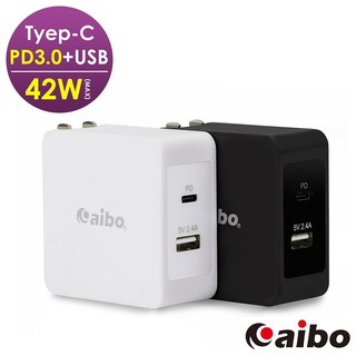 ☆YoYo 3C☆ aibo Type-C PD3.0+USB 42W萬用高效能急速充電器