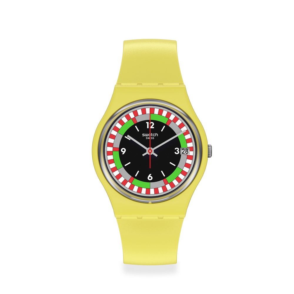 【SWATCH】Gent 原創 手錶YEL_RACE(34mm) 瑞士錶 SO31J400