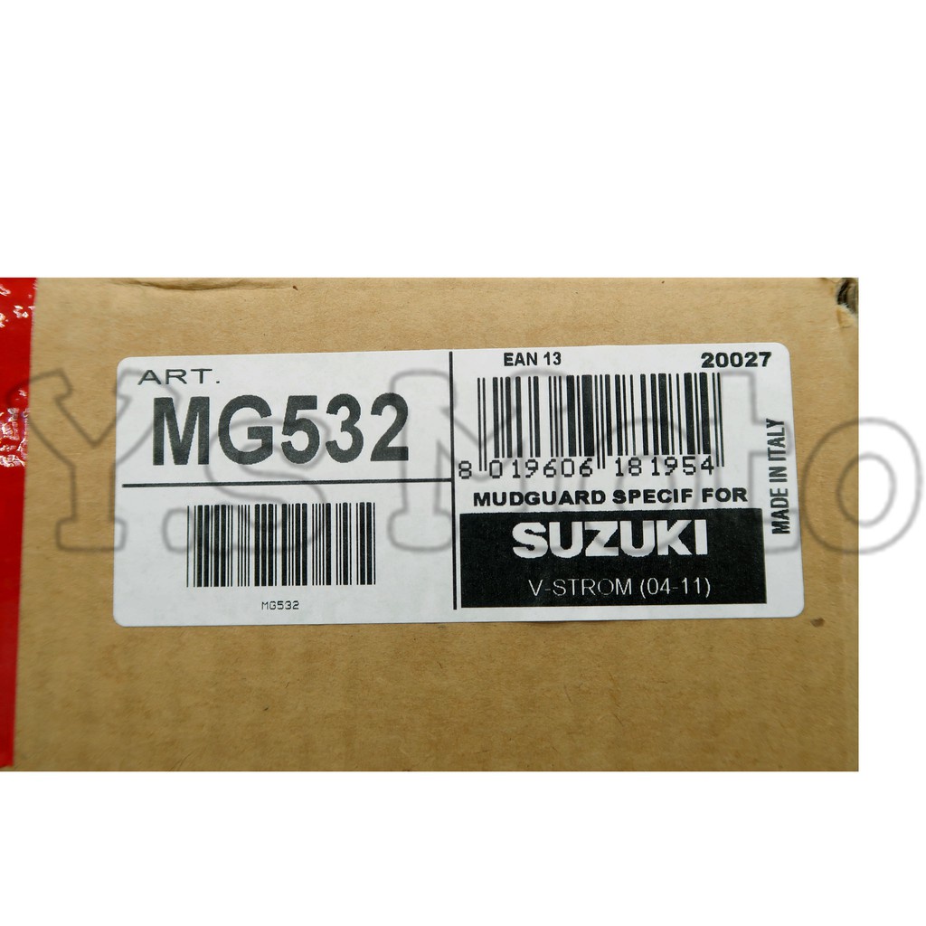 Y.S GIVI MG532 Suzuki DL650 V-Strom/DL650 XT後土除/後擋泥板/后土除/鍊條蓋