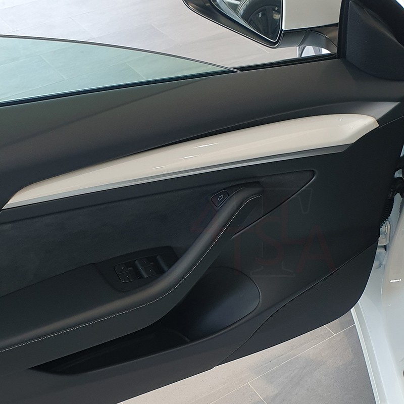 福特斯拉Tesla【M3S047 車門板改色貼】ABS水轉印烤漆密合度佳改色裝飾新款21年MODEL 3專用4te