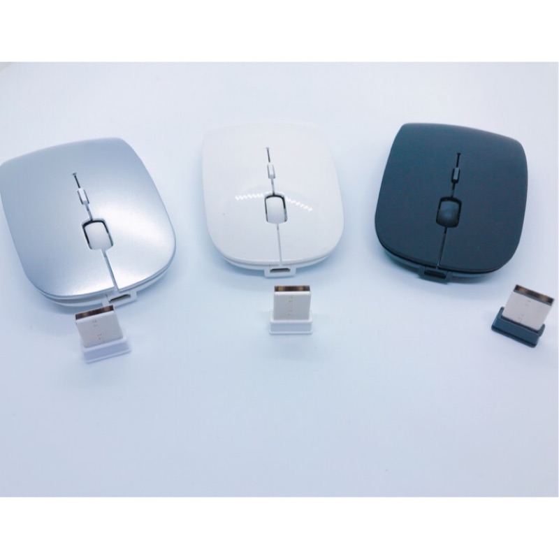 👍超薄無線滑鼠 附滑鼠墊 MAC通用 自動休眠省電模式 極靜滑鼠 免換電池