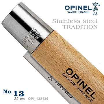 【電筒魔】公司貨 法國 OPINEL NO.13 不銹鋼系列 #OPI_122136 (附皮繩) 122136