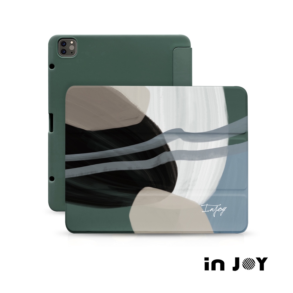 INJOY｜iPad case 12.9/Air5/iPad 9/mini 6 晨靜的森林 附筆槽平板保護套