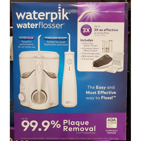 【小如的店】好市多代購~WATERPIK 高效多功能沖牙機組(座式WP-150W+可攜式WF-10W) 4978082