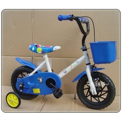 台灣製☆曼尼☆ 12吋小熊 腳踏車 小朋友 兒童 腳踏車 單車 低跨式車架.輔助輪小籃款