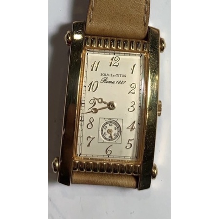 鉄達時SOLVIL ET TITUS精緻典雅(天長地久)中性金色原裝手錶